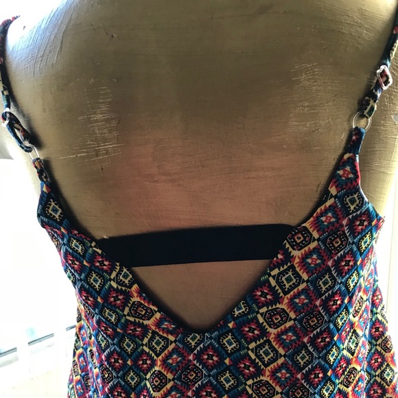 SALE!!  ESPRESSO Geometric Print Shorts ROMPER Small - Picture 4 of 7